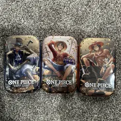 One Piece Tin Pack Set Vol 2 Set of 3 | TS-02 OP-13 | Factory Sealed | Bandai | - Image 1
