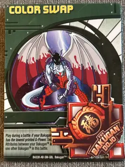 Bakugan Battle Brawlers Color Swap 🟢 Green Ability Card 47/48d Diablo Preyas - Image 1