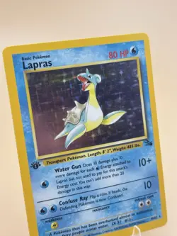Pokemon TCG Lapras 1st Edition Holo Rare Card Fossil, 10/62 - Image 2