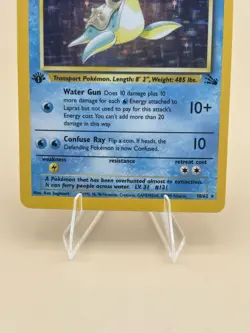 Pokemon TCG Lapras 1st Edition Holo Rare Card Fossil, 10/62 - Image 5