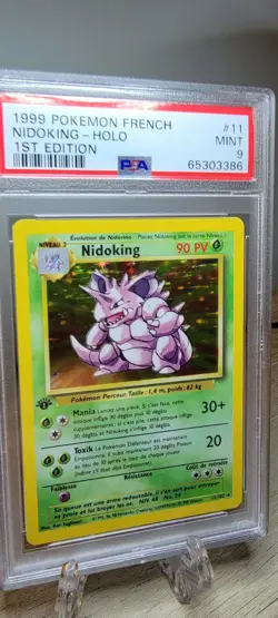 MINT PSA 9 1st Edition French Nidoking 11 Pokemon Card 1999 Base Set Vintage - Image 2