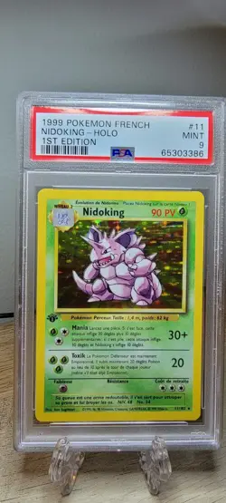 MINT PSA 9 1st Edition French Nidoking 11 Pokemon Card 1999 Base Set Vintage - Image 5
