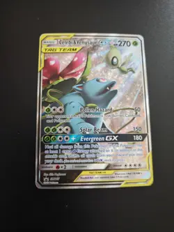 Celebi & Venusaur GX TAG TEAM Promo Holo SM167 SM Pokemon TCG Card - Image 1