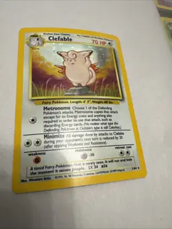 Pokemon TCG Clefable Jungle Holo Rare Card 1/64 No Symbol Error LP - Image 4