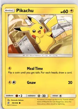 Pikachu 55/236 Sun Moon Unified Minds Pokemon Trading Card TCG - Image 3