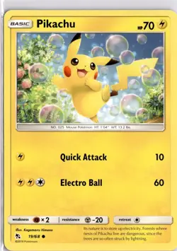Pikachu 19/68 Hidden Fates Pokemon TCG Pokemon Card Trading Card TCG - Image 1