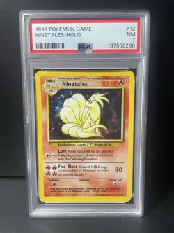 1999 Pokemon Base Unlimited TCG Card Foil Holo - Ninetales #12 PSA 7 NMT - Image 1