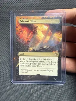 Prismatic vista Hand painted altered art Mtg - Image 1