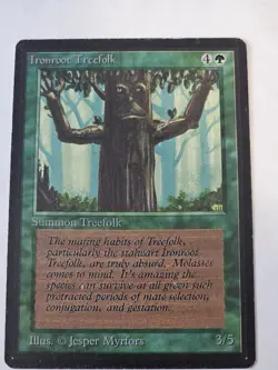 MTG - Ironroot Treefolk MP - Beta Limited Edition - Image 1