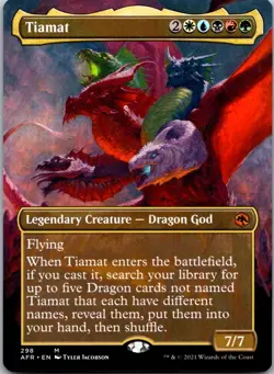 Tiamat (Borderless) 298 Adventures in the Forgotten Realms NM MTG - Image 1