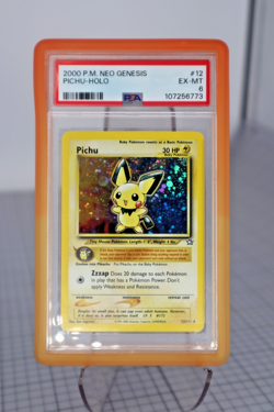 2000 POKEMON NEO GENESIS #12 PICHU-HOLO PSA 6 - Image 1