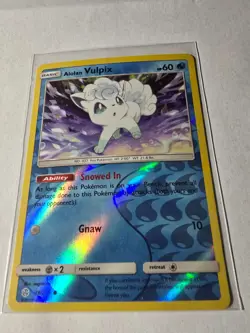 Pokemon TCG Cosmic Eclipse - Alolan Vulpix #39/236 - Common Reverse Holo Card - Image 1