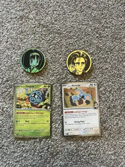 Pokemon TCG Ascended Heroes Erika's Tangela cosmos holo promo and coin - Image 1