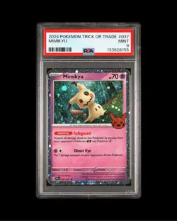 🌀Pokemon PAF 037/091 - Stamped 2024 Trick Or Trade Mimikyu - PSA 9 - Swirl 🌀 - Image 1