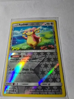 Audino 177/236 Uncommon Reverse Holo Sun & Moon Unified Minds Pokemon TCG NM - Image 1