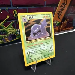Pokemon TCG Muk Fossil 13/62 Holo Unlimited Holo Rare NM/LP - Image 2