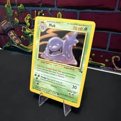 Pokemon TCG Muk Fossil 13/62 Holo Unlimited Holo Rare NM/LP - Image 3