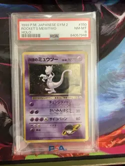 1999 POKEMON JAPANESE GYM 2 #150 ROCKET'S MEWTWO-HOLO PSA 8 - Image 3