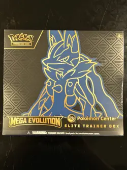 Pokemon TCG Mega Evolutions Lucario Pokemon Center ETB Elite Trainer Box Sealed - Image 1