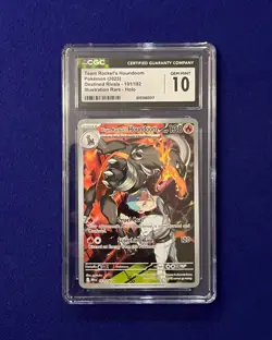 CGC 10 Team Rocket's Houndoom #191 Destined Rivals 2025 Pokemon GEM MINT - Image 1