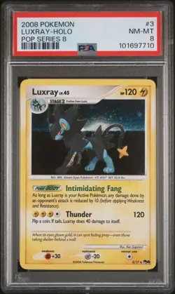 Pokemon POP Series 8 Luxray Holo PSA 8 NM-Mint - Image 1