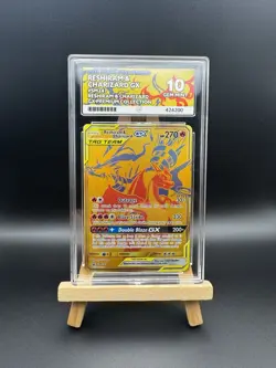 Pokemon TCG Sun & Moon Gold Reshiram & Charizard GX SM247 Promo - ACE 10 GEM - Image 5