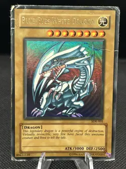 Vintage 1996 Yu-Gi-Oh! Blue-Eyes White Dragon SDK-001 - Rare Unlimited - Image 1