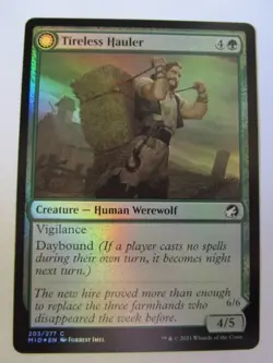 MTG Tireless Hauler 203/277 Mid Midnight Hunt Common Foil NM! - Image 1