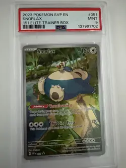 Pokemon TCG Snorlax SVP 051 PSA 9 Mint – Scarlet & Violet Black Star Promo - Image 2