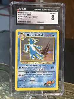 2000 Pokemon Misty’s Golduck Holo Gym Challenge #12 CGC 8 - Image 1