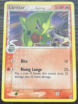 Larvitar 73/113 Pokemon TCG EX Delta Species Common Lightly Played LP - Image 1
