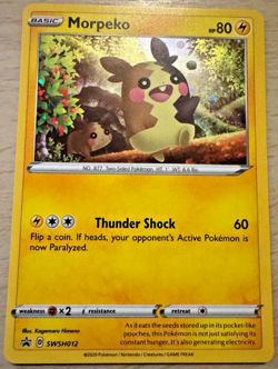 Pokemon TCG Morpeko SWSH012 Sword & Shield Black Star Promo Holo Card - Image 1
