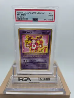 Mr. Mime #122 Vending Series 1 1998 Japanese Promo Pokemon Card PSA 9 MINT !!! - Image 1