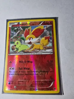 Pokemon - Fennekin - 10/124 - Common - Reverse Holo - XY - Fates Collide NM - Image 1