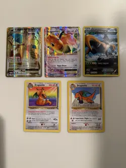 Pokemon TCG Dragonite Lot Of 5 Full Art EX, Fossil, Promo, Holo - Image 1