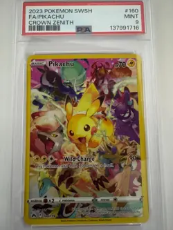 Pokemon TCG Pikachu 160/159 PSA 9 Mint – Crown Zenith Secret Rare - Image 2