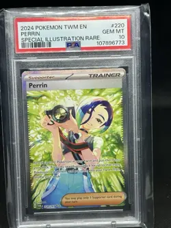 2024 POKEMON TWM EN-TWILIGHT MASQUERADE SPECIAL ILLUSTRATION RARE PERRIN PSA 10 - Image 1