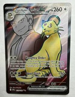 Team Rocket's Persian ex 219/182 Sv10: Destined Rivals Holo Pokemon TCG NM - Image 1