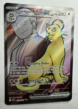 Team Rocket's Persian ex 219/182 Sv10: Destined Rivals Holo Pokemon TCG NM - Image 2