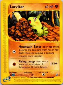 Larvitar Common Aquapolis 089/147 HP Pokemon TCG - Image 1
