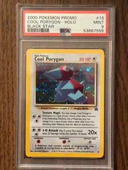 Pokemon Black Star Cool Porygon Promo PSA 9 PSA # 53667555 WITH SWIRL - Image 1