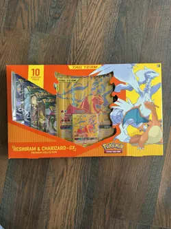 RARE Pokemon TCG Reshiram & Charizard-GX Tag Team Premium Collection Box - Image 1