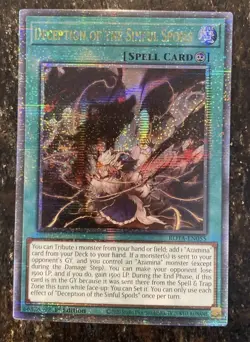 YUGIOH DECEPTION OF THE SINFUL SPOILS QUARTER CENTURY SECRET RARE NM ROTA-EN055 - Image 1
