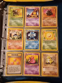 Pokemon Collection Binder Vintage Lot of Cards Holos Rare WoTC Base Gym Neo Etc - Image 1