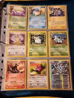 Pokemon Collection Binder Vintage Lot of Cards Holos Rares WoTC 1st Editions Etc - Image 4