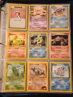 Pokemon Collection Binder Vintage Lot of Cards Holo Rare WoTC Shadowless Etc - Image 1