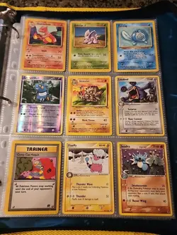 Pokemon Collection Binder Vintage Lot of Cards Holos Rares WoTC 1st Edition Etc - Image 3