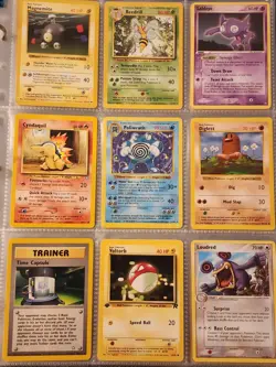 Pokemon Collection Binder Vintage Lot of Cards Holo Rares WoTC Shadowless Etc - Image 1