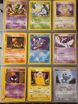 Pokemon Collection Binder Lot of Cards Rares Vintage WoTC Lugia Gyarados Etc - Image 1