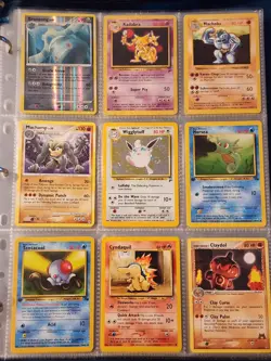 Pokemon Collection Binder Vintage Lot of Cards Holo Swirl Rare WoTC 1st Edition - Image 1